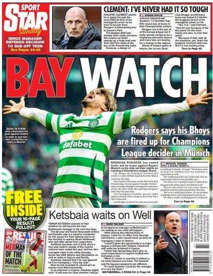 The back page of the Scottish Star Sunday on 160225