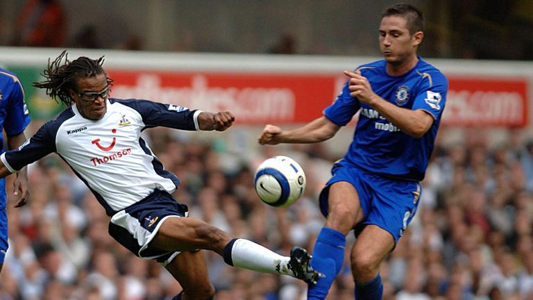 Edgar Davids et Frank Lampard en 2005