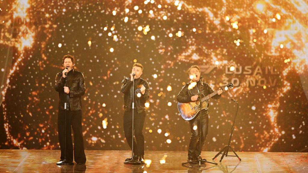 Take That au lancement de la F1