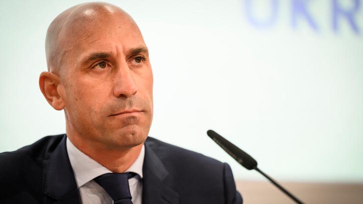 L’ancien patron du football espagnol Luis Rubiales lors d’une conférence de presse à Nyon, en Suisse, le 5 octobre 2022.