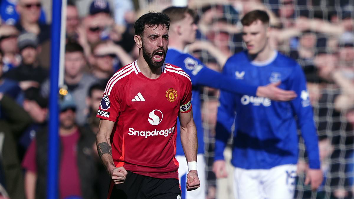 Bruno Fernandes en altercation à la mi-temps contre Everton