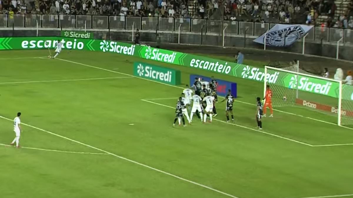 Neymar marque directement sur corner et offre la victoire à Santos