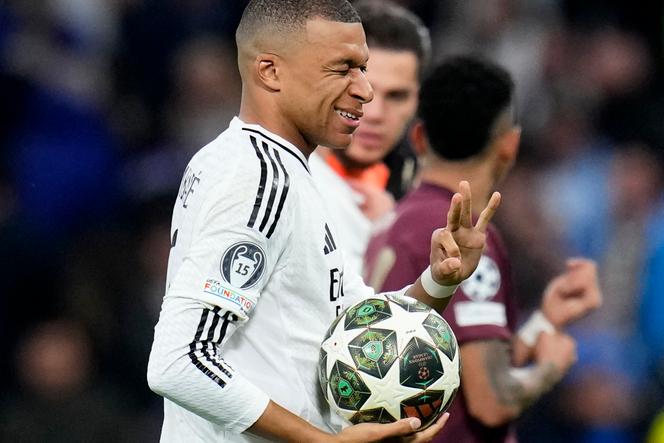 Kylian Mbappé lors d'un match au stade Santiago Bernabeu