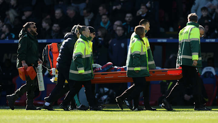 Mateta was stretchered off