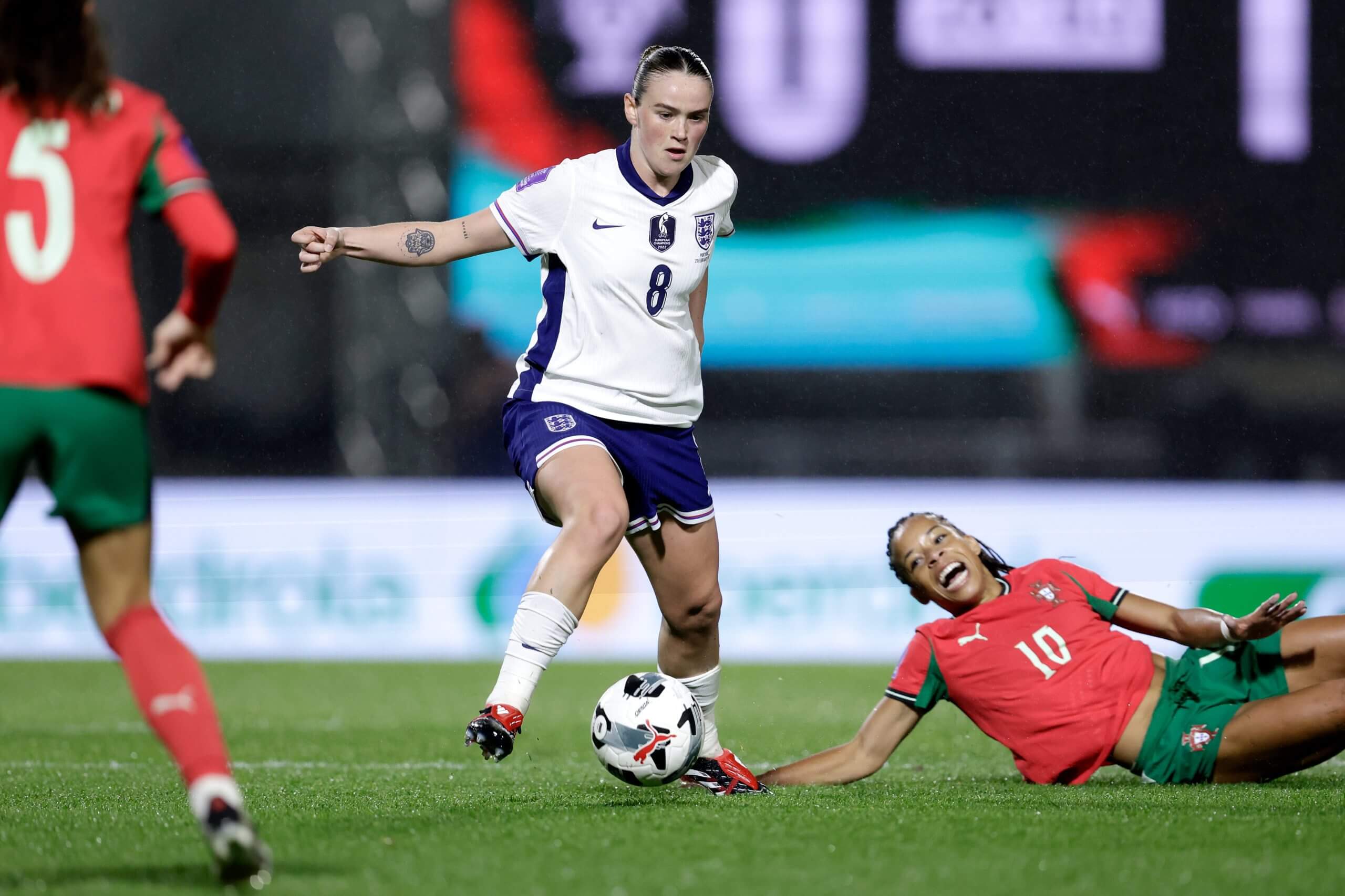 Moment du match entre l'Angleterre et le Portugal