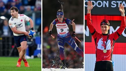 Antoine Dupont, Océane Michelon et Tadej Pogacar. (AFP)