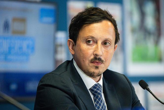 Le président de l’Olympique de Marseille, Pablo Longoria, au Stade-Vélodrome de Marseille, le 9 juillet 2024.