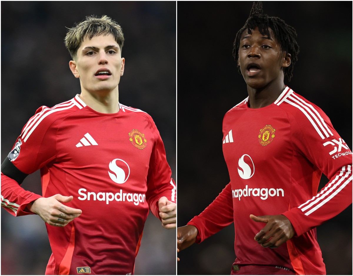 Alejandro Garnacho et Kobbie Mainoo de Manchester United