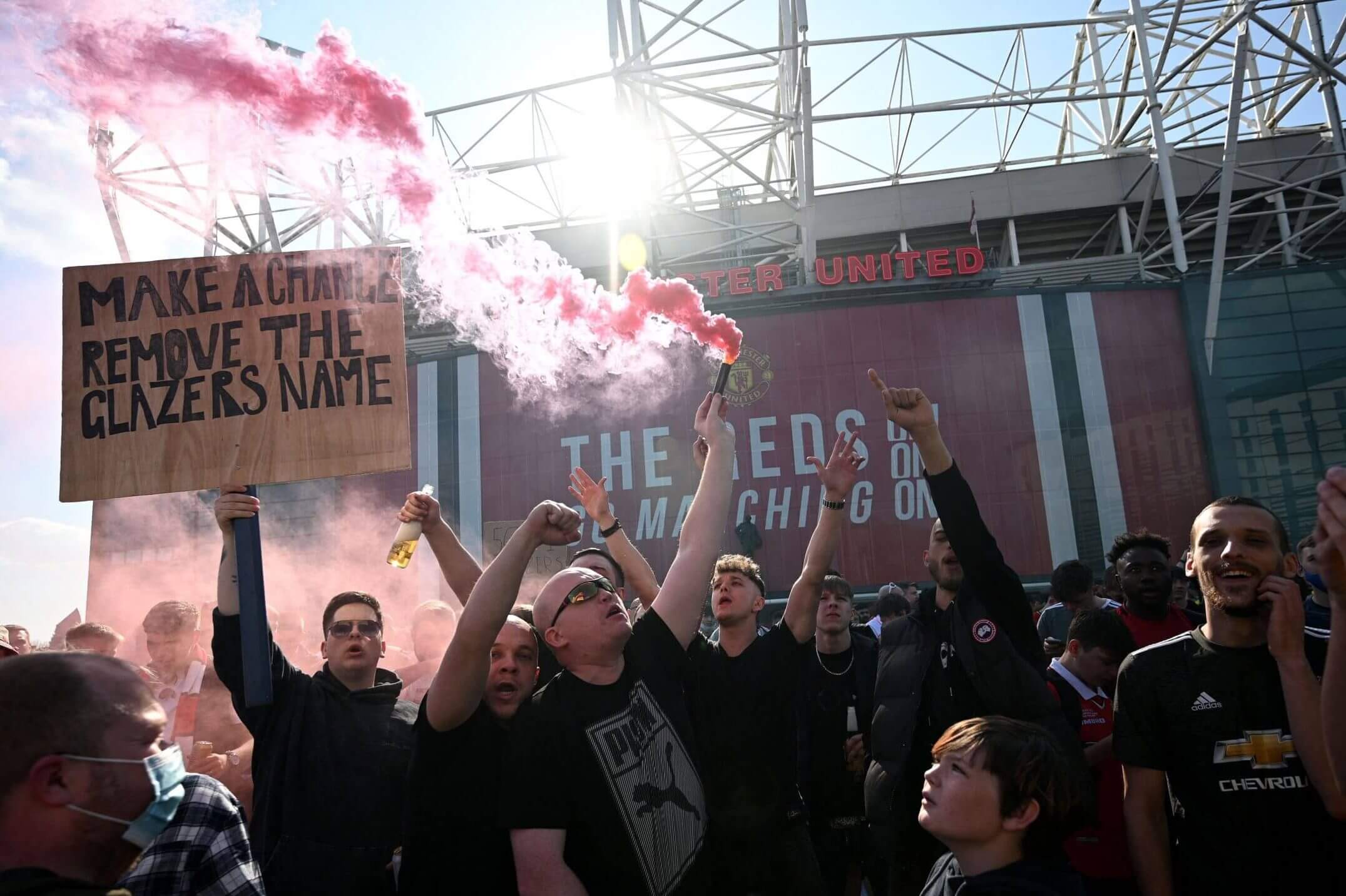 Protestation contre la Super League