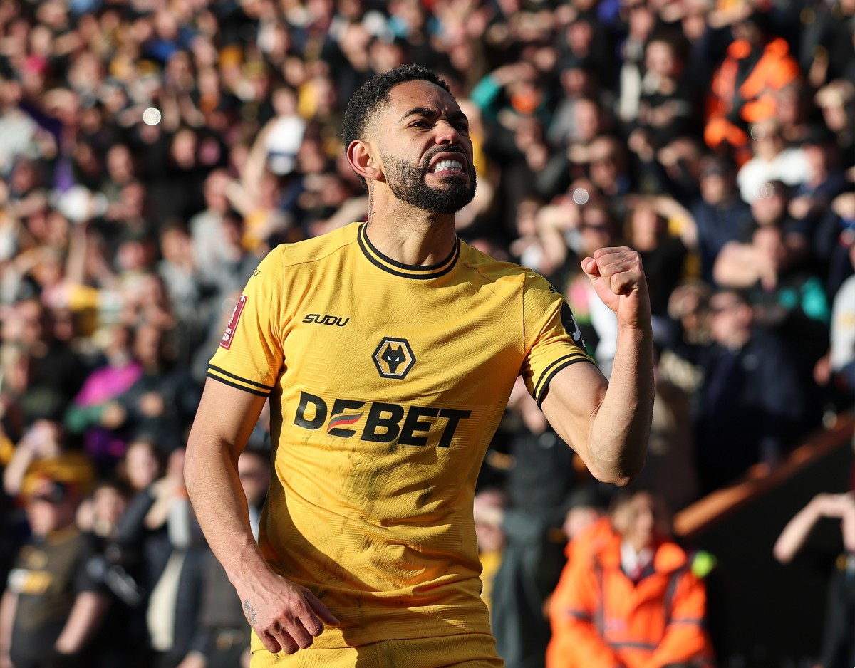 Matheus Cunha célèbre un but avec Wolverhampton contre Bournemouth