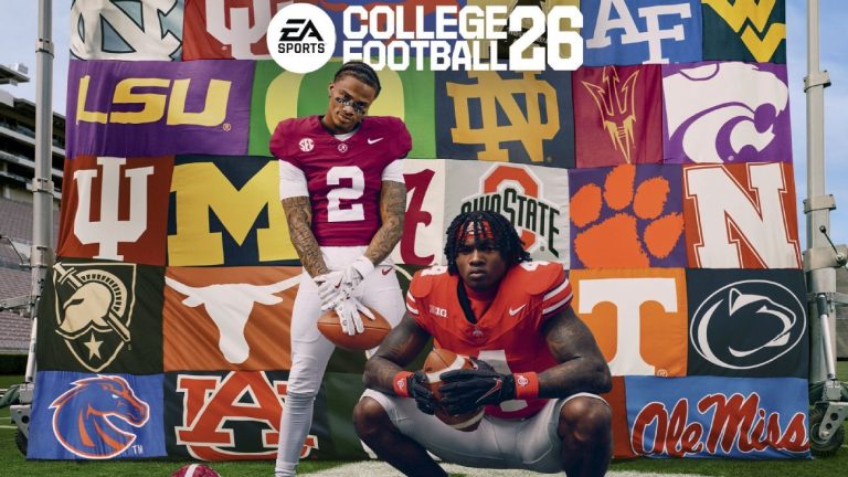 Ryan Williams et Jeremiah Smith en couverture de EA Sports CFB 26