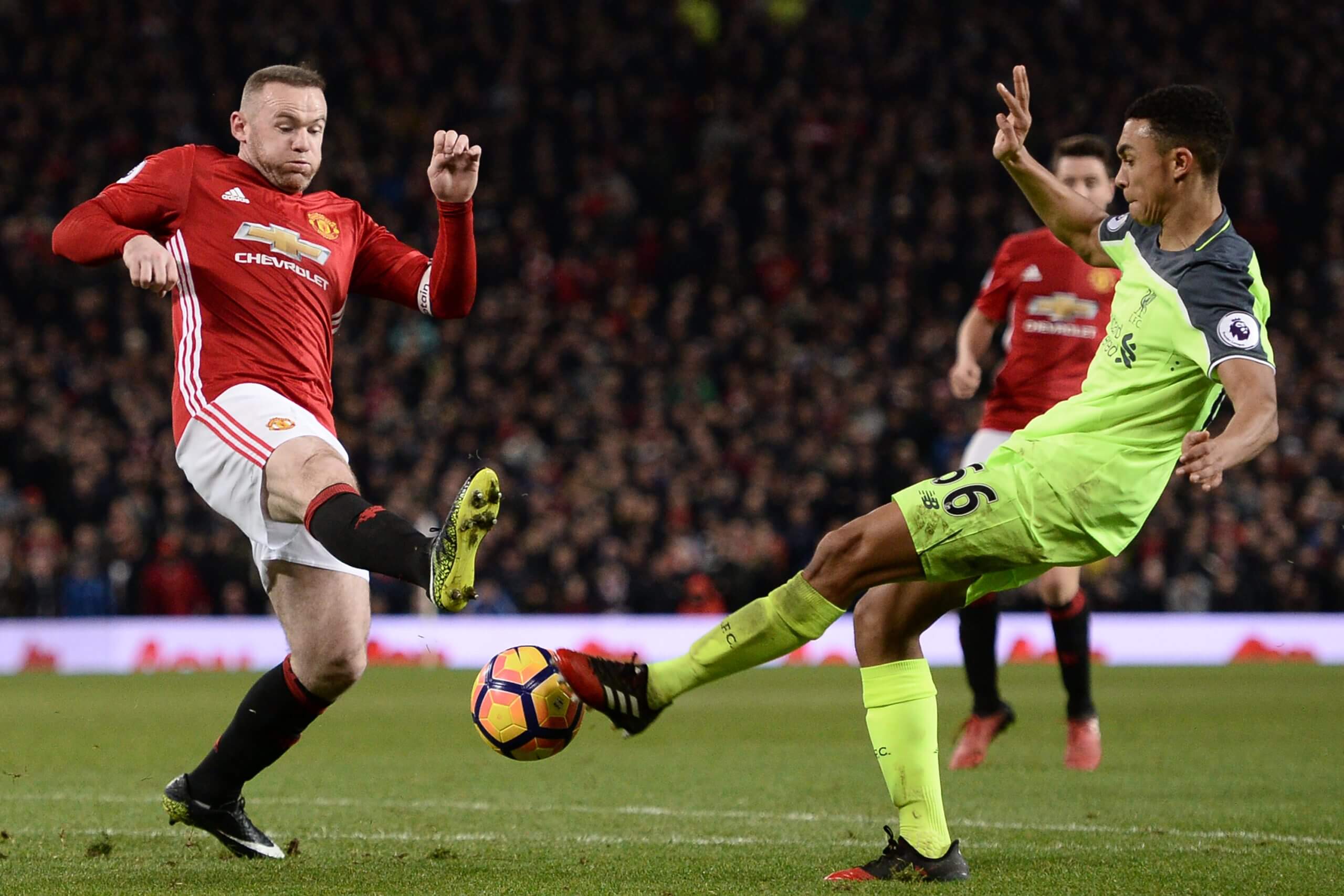 Alexander-Arnold lors de son premier match en Premier League contre Manchester United en 2017