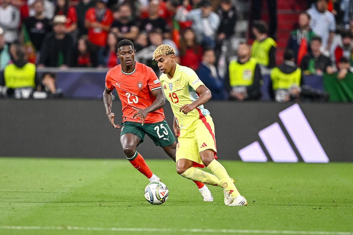 Nuno Mendes domine Yamal lors de la Ligue des Nations