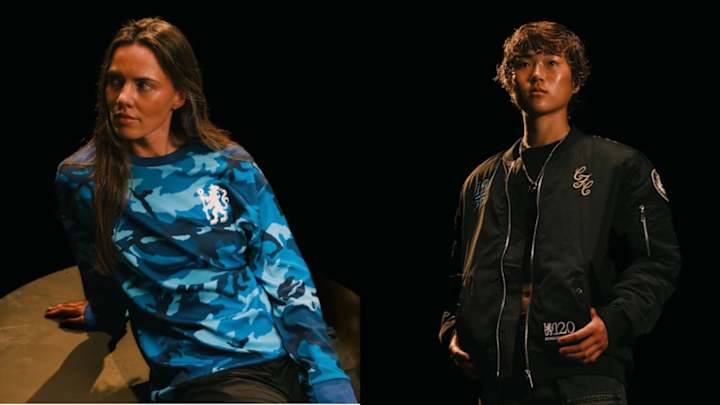 La nouvelle 1906 Royal Blue Crew et le Ted Drake Bomber de Chelsea. La nouvelle 1906 Royal Blue Crew et le Ted Drake Bomber de Chelsea.